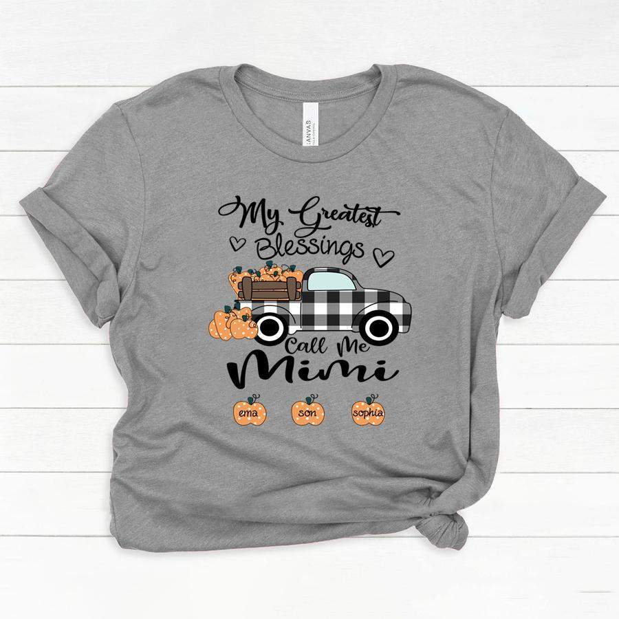 PERSONALIZED MY GREATEST BLESSINGS CALL ME MIMI FALL SHIRT