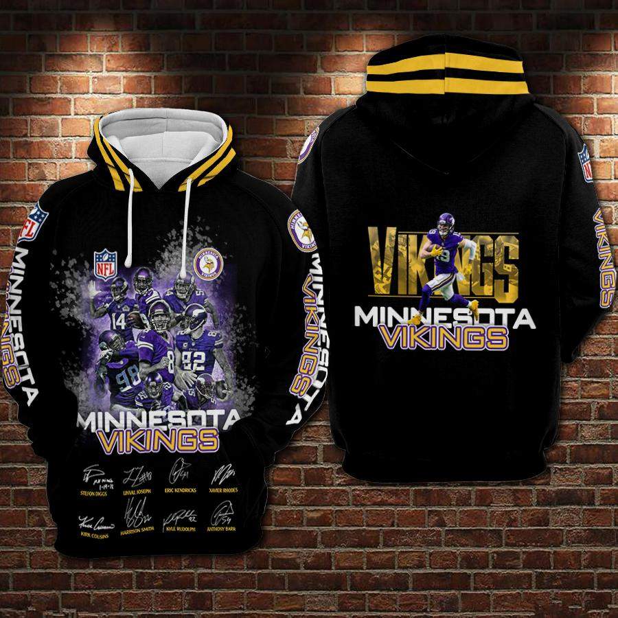 Minnesota Vikings Hoodie 3D Style3065 All Over Printed