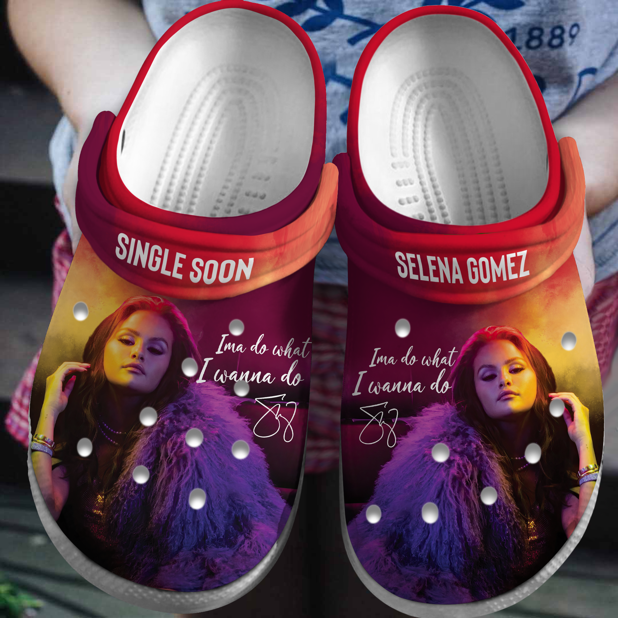 Selena Gomez Music Movie Crocs Crocband Clogs Shoes Comfortable For Men Women and Kids