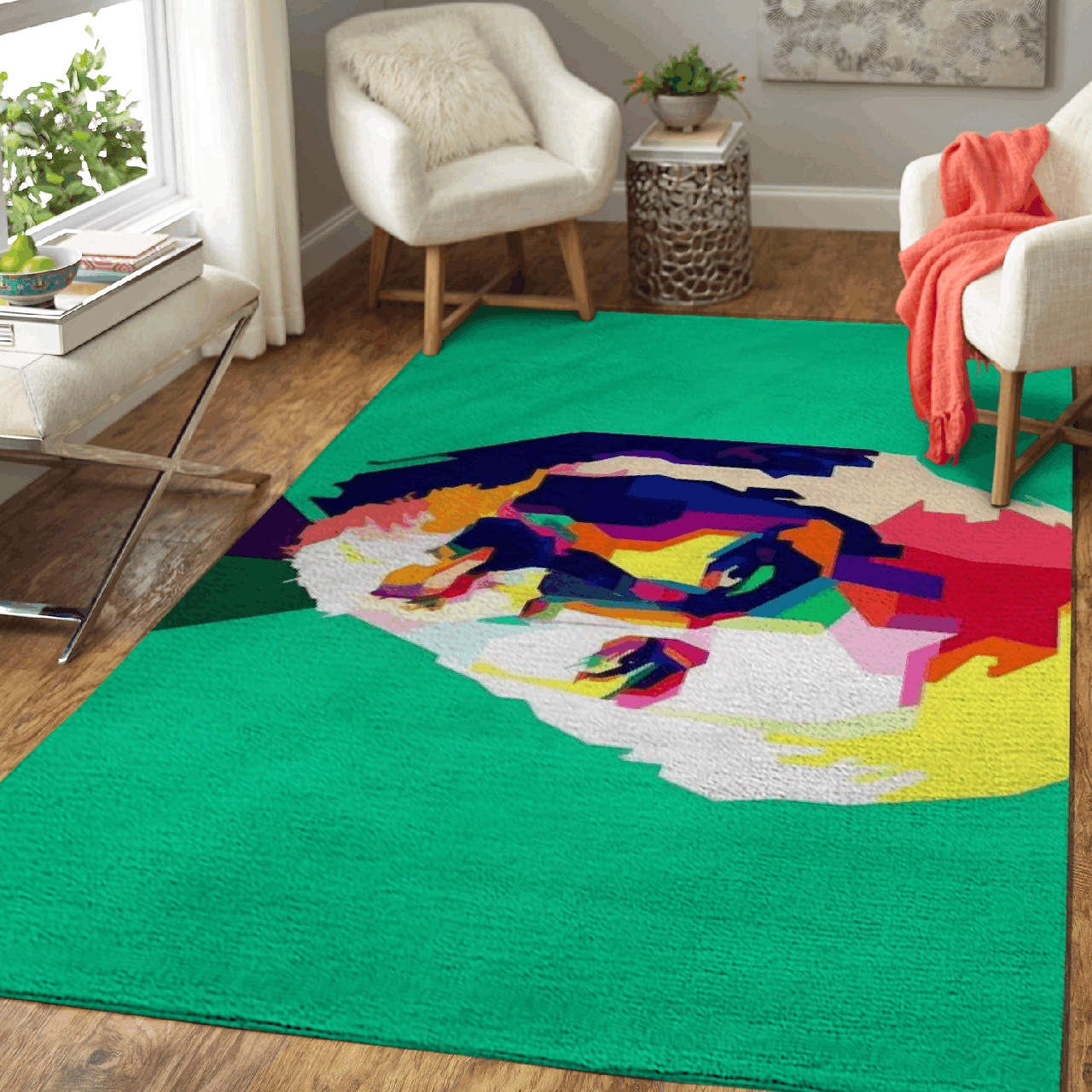 Kenny Rogers Lady The Legend Music 1938 – 2020 Pop Art Area Rug