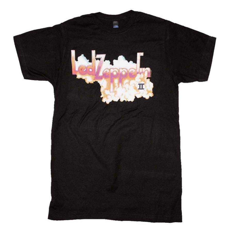 Led Zeppelin II Logo With Clouds T-Shirt