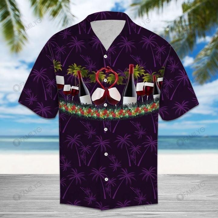 Wine Shirt – Paradise Red Wine Hawaiian Shirt Summer Hawaiian For Men, Women, Couple