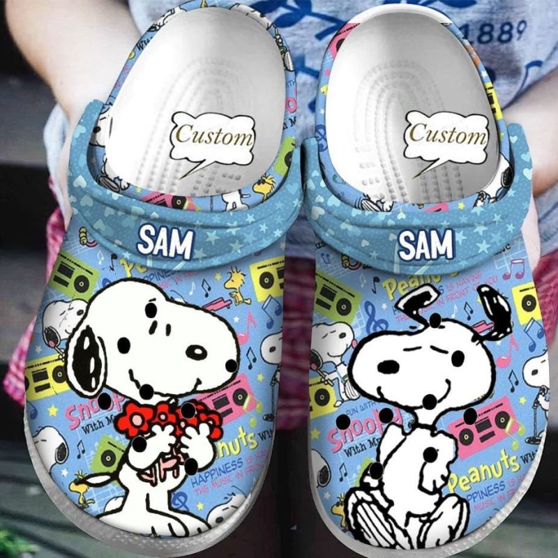 Snoopy Crocs Comfortable Crocband Shoes Clogs for men women