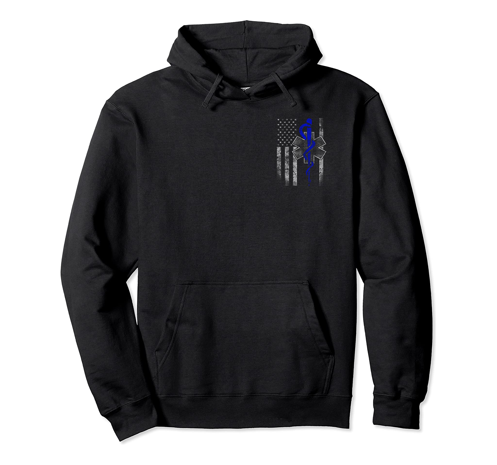 Two-Sided Emt / First Responder Flag Hoodie