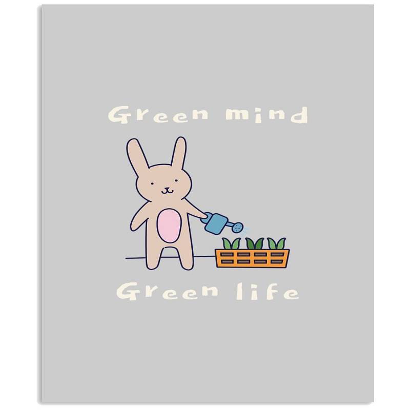 Rabbit Green Mind Green Life Vertical Poster