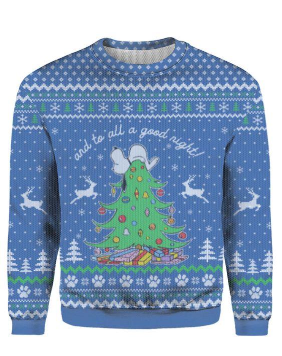 To All A Good Night Ugly Christmas Sweater | For Men & Women | Adult | Us5525