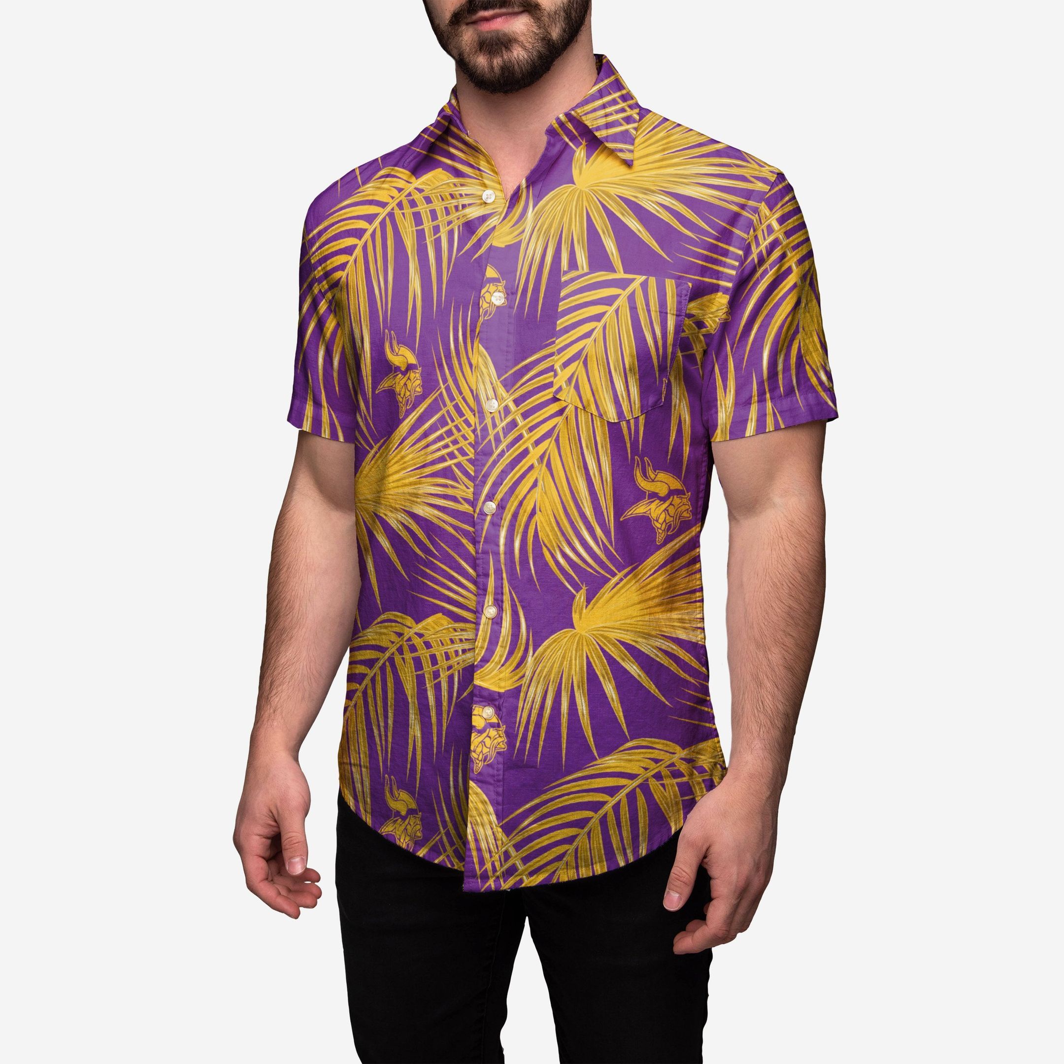 Minnesota Vikings Hawaiian Button Up Shirt