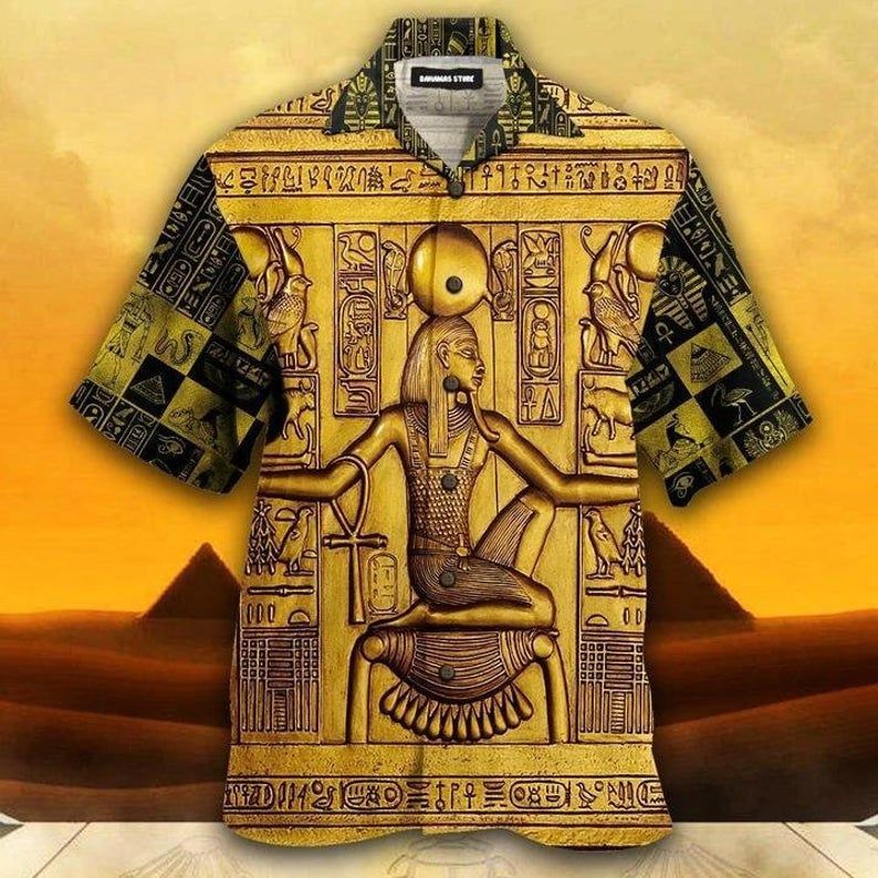 Ancient Egypt Pharaoh Yellow Best Design Hawaiian Shirt Dhc18064142