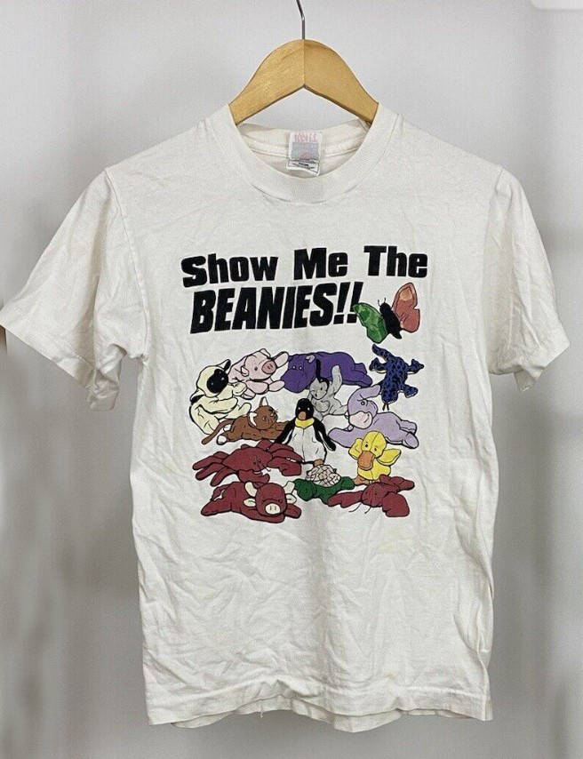 Vintage 1990sShow Me The Beanies Graphic Tee   Retro Style Streetwear