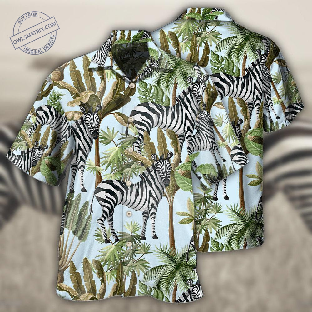 Zebra Lover Tropical Style 1 Hawaii Shirt Ha10618