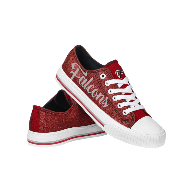 Atlanta Falcons NFL Womens Color Glitter Low Top Canvas Shoes