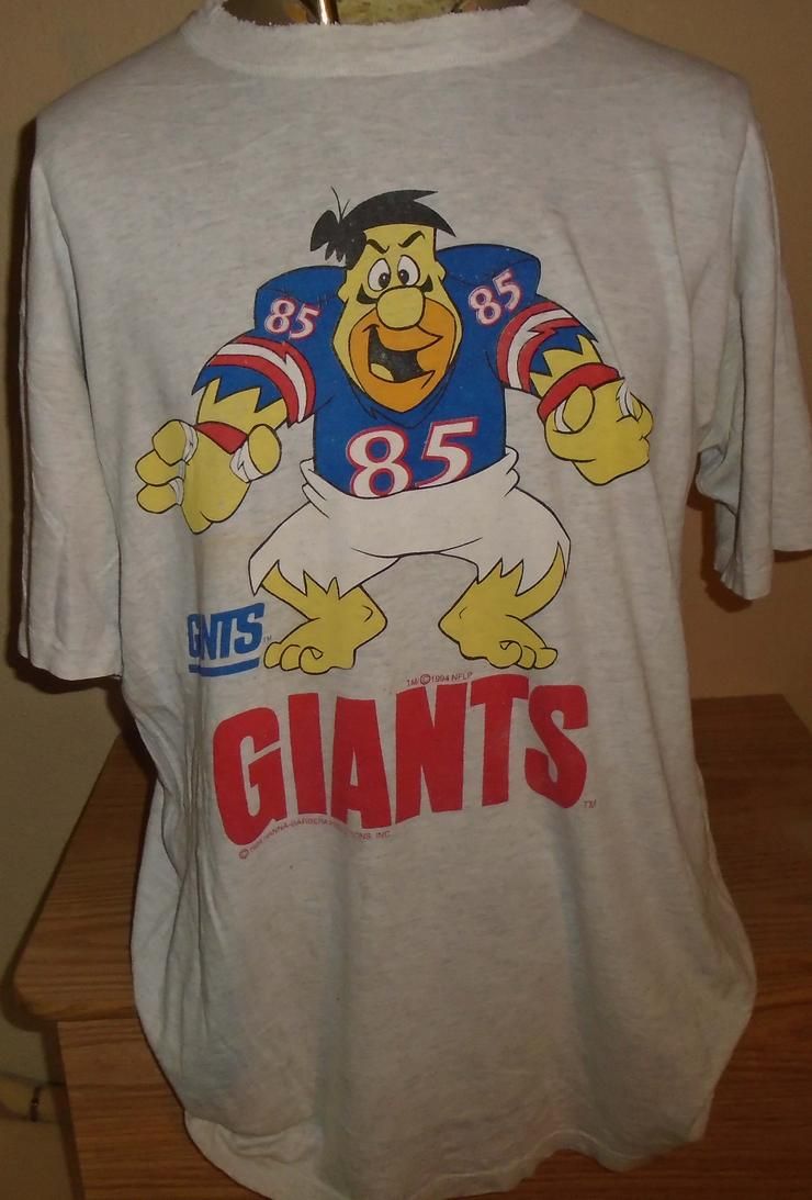 Vintage 1994 New York Giants Football Flintstones Shirt