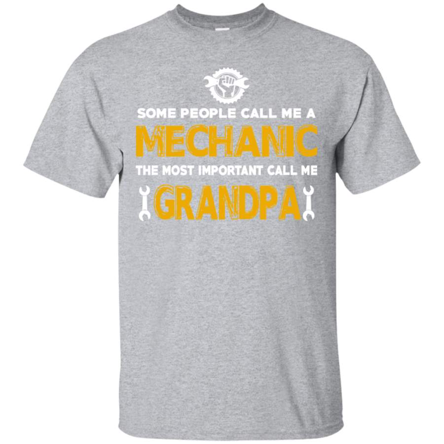 AGR Men’s Mechanic Tshirt- The most important call me Grandpa gift