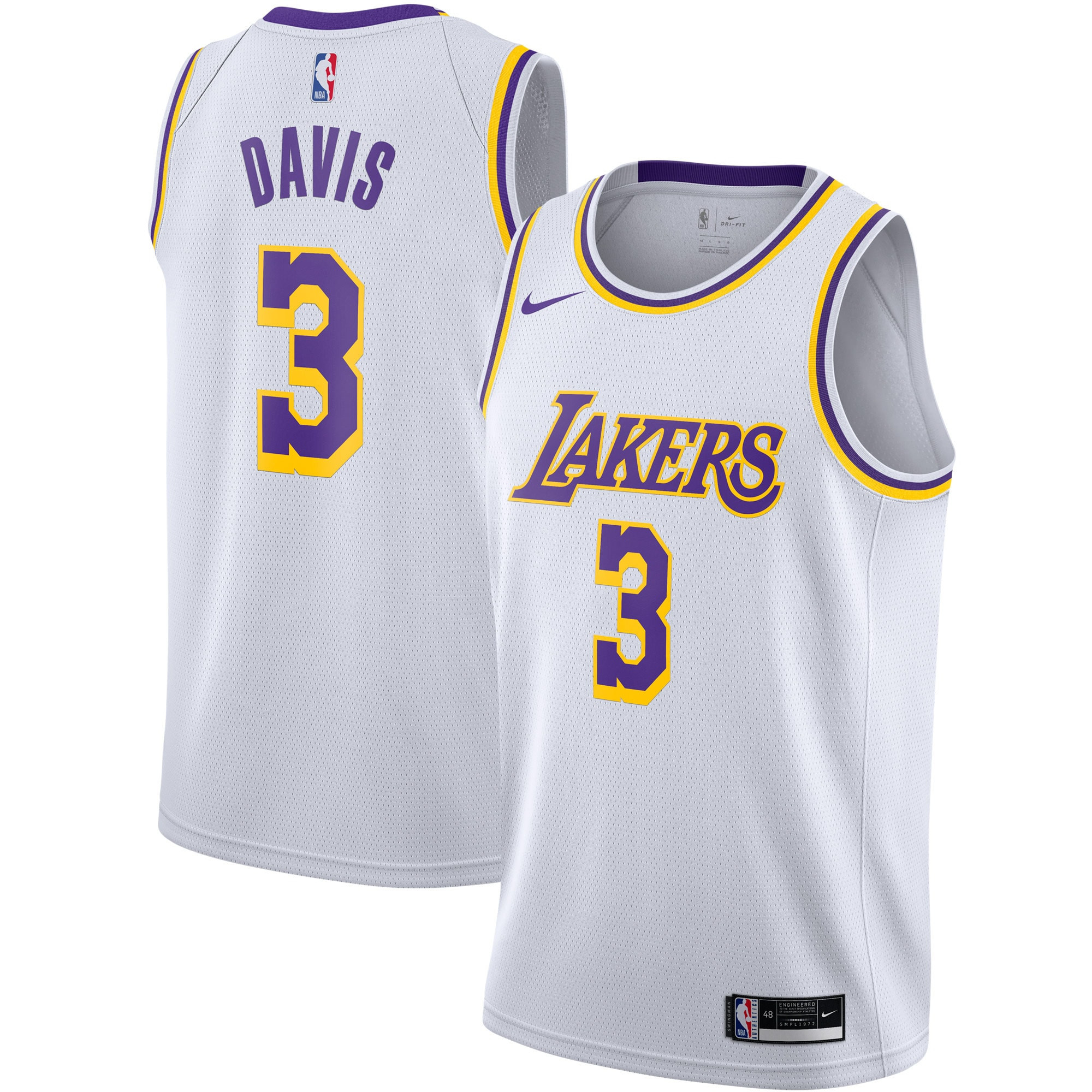 Anthony Davis Los Angeles Lakers 2020/21 Swingman Jersey – White – Association Edition NBA