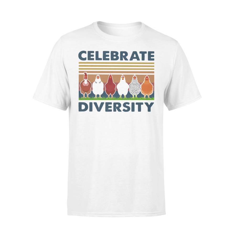 Farm Chicken Celebrate Diversity Vintage T-shirt