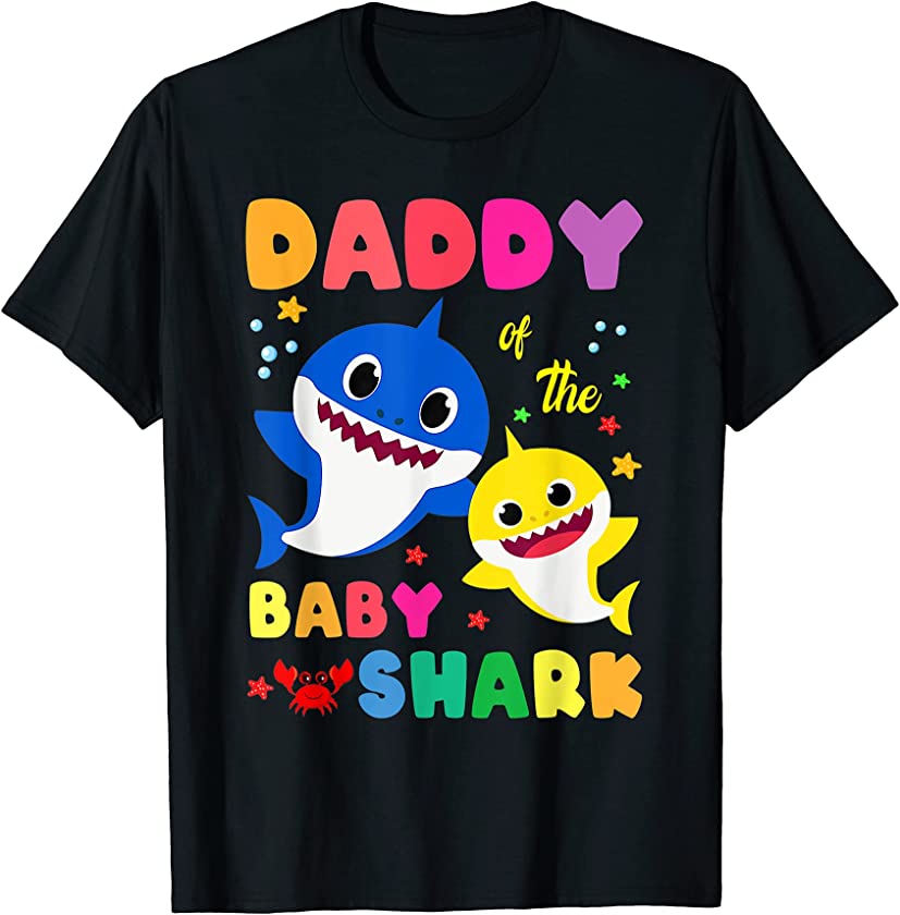 Daddy Of The Baby Shark Birthday Daddy Shark For Men T-Shirt