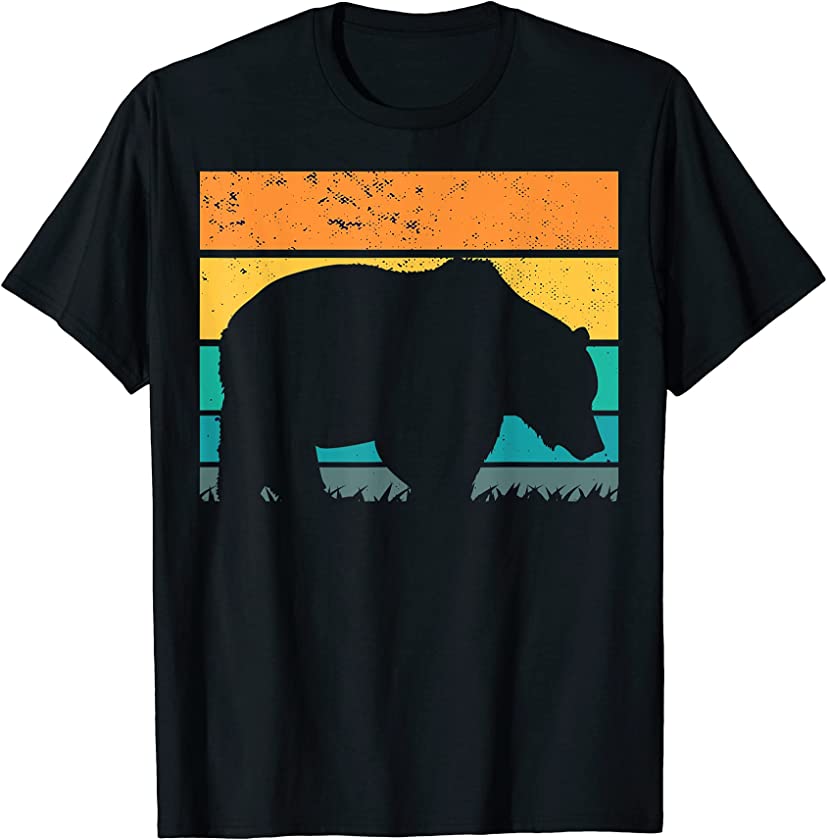 Vintage National Forest Grizzly Bear Adventure Retro Gift T-Shirt