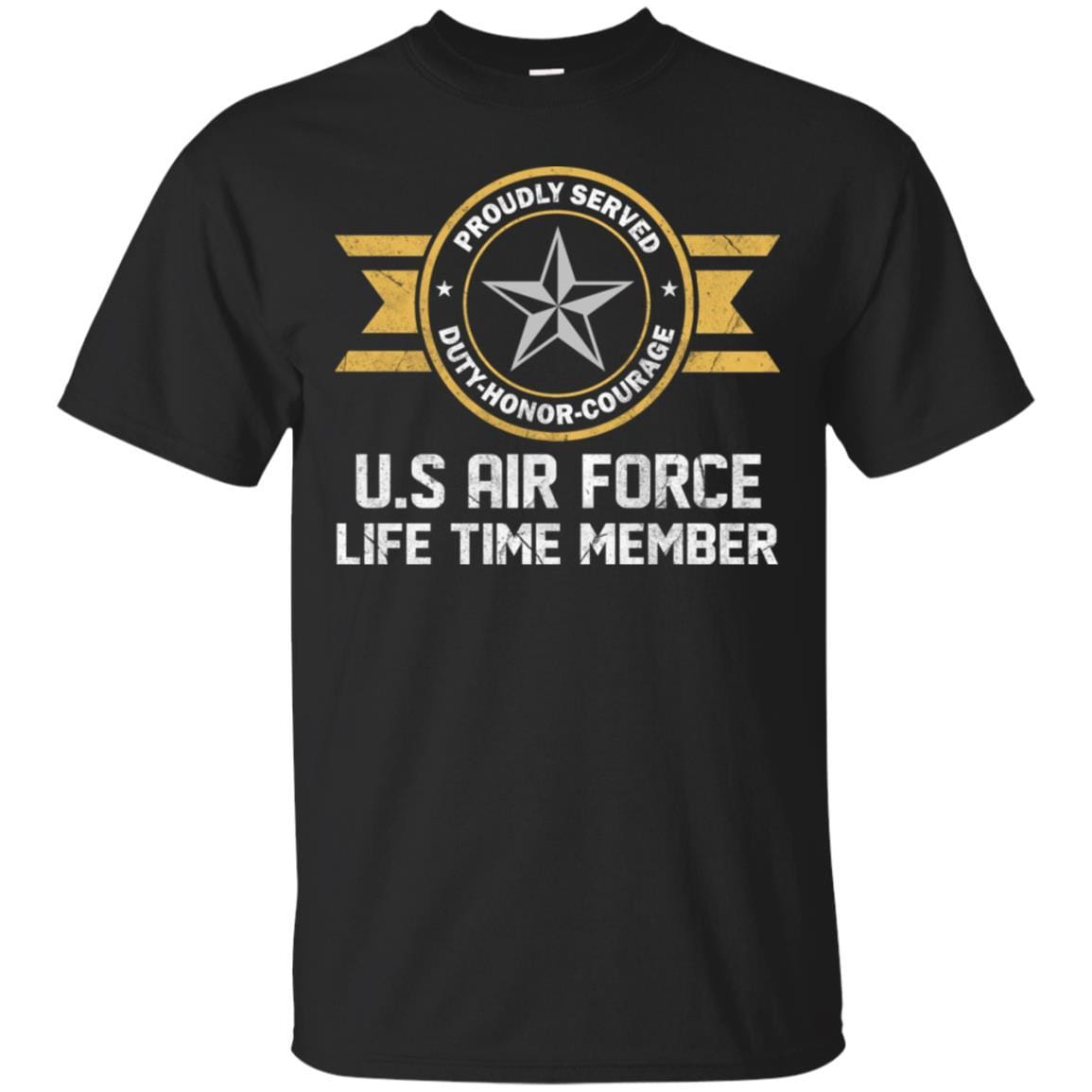 Life time member-US Air Force O-7 Brigadier General Brig O7 General Officer Ranks Men T Shirt On Front