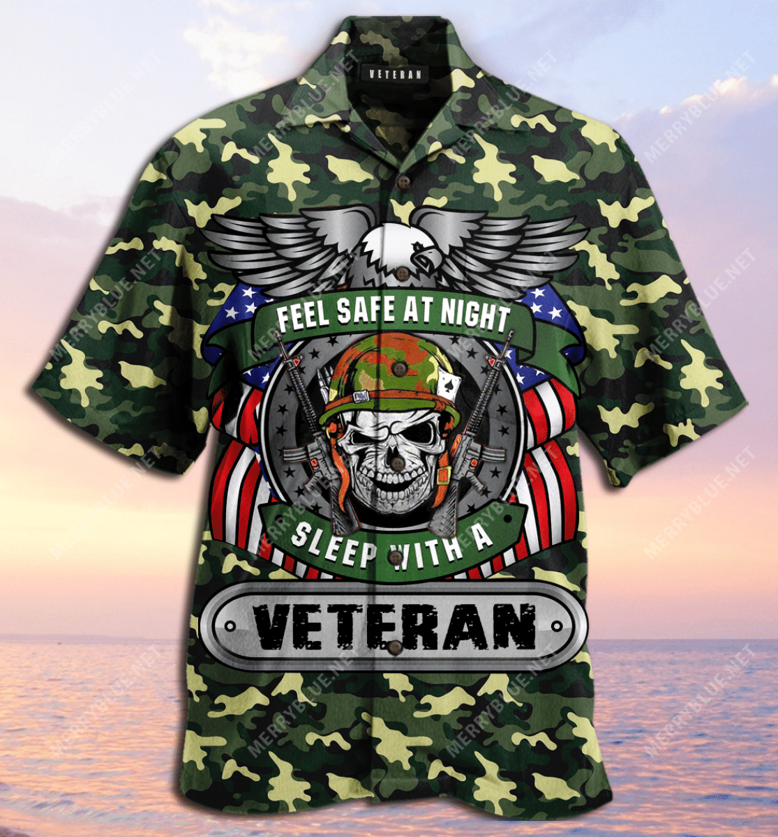 Sleep With A Veteran Unisex Hawaiian Shirt