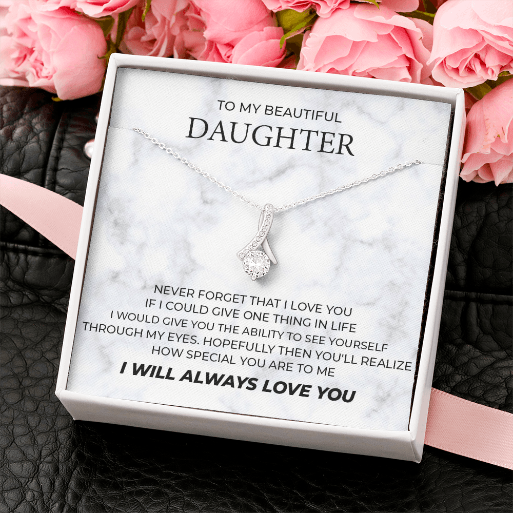 To My Beautiful Daughter Necklace How Special You Are To Me Alluring Beauty Necklace Lx340F