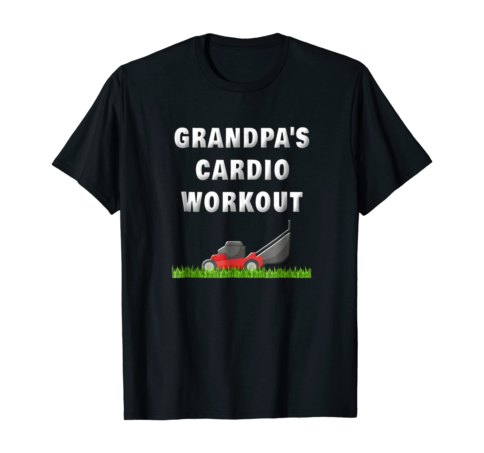 Mens Funny Lawn Mowing Shirt Grandpa Cardio Lawn Mower Shirt Gift