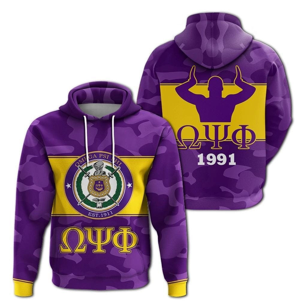 Fraternity Hoodie – Omega Psi Phi Camo Version Hoodie