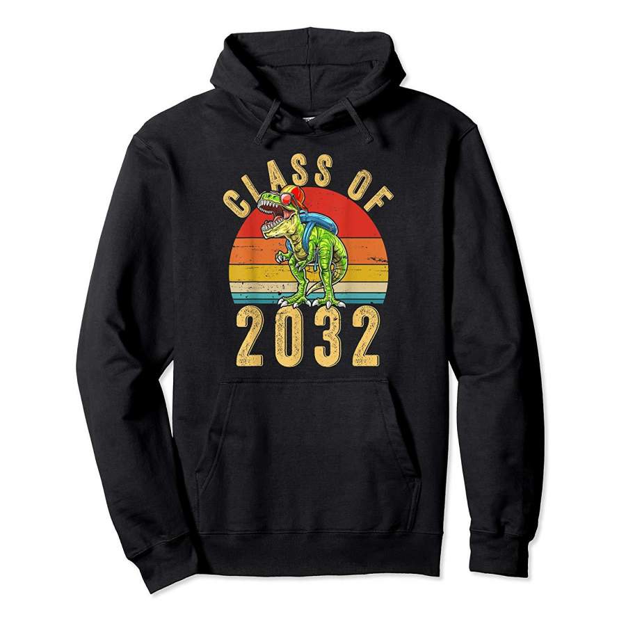 Vintage Dinosaur Class of 2032 TShirt Back To School Gift Hoodie Premium Tee