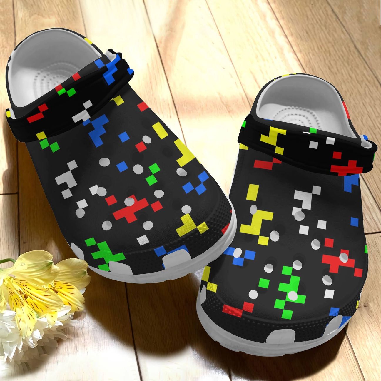 Game Personalize Clog, Custom Name, Text, Fashion Style For Women, Men, Kid, Print 3D Retro Games V1