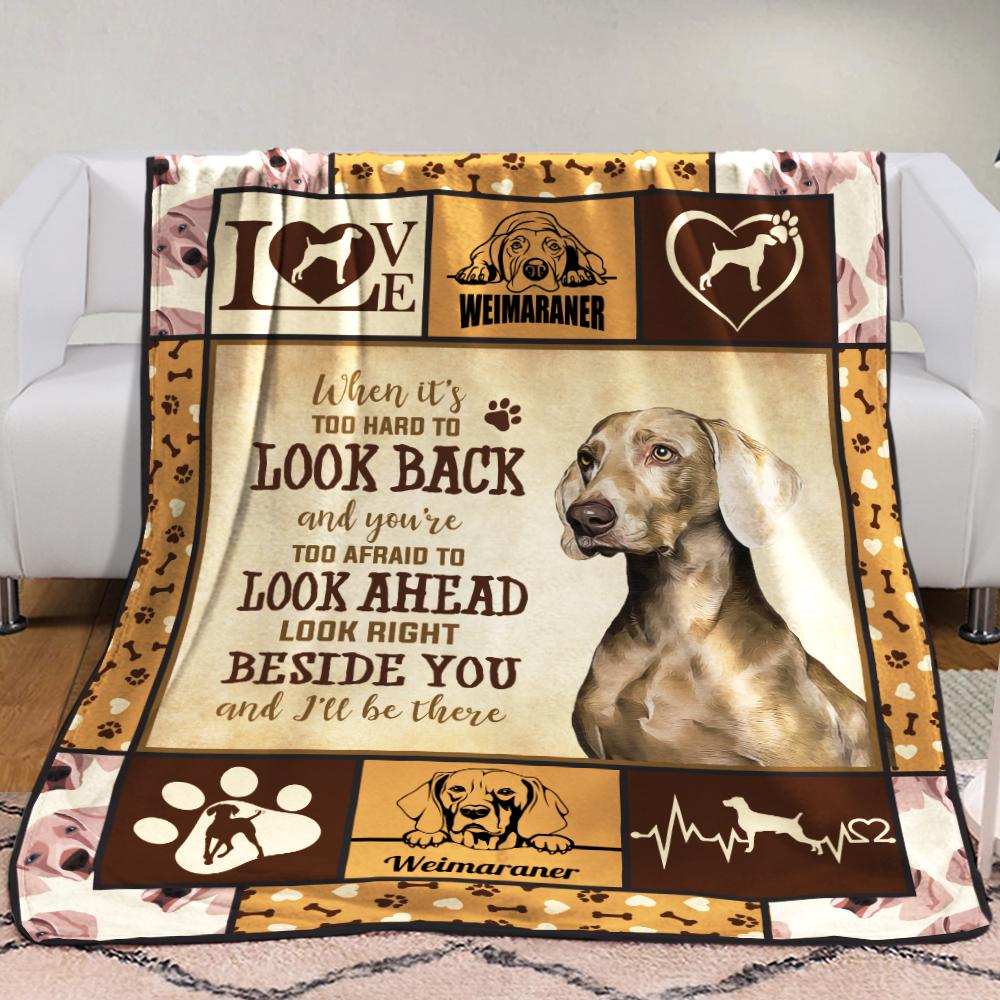 Weimaraner Dog 5 Fleece Blanket, Sherpa Blanket, Gift For Parent, Family Member, Friends Gift, Christmas Gift, Home Decor, Home Living