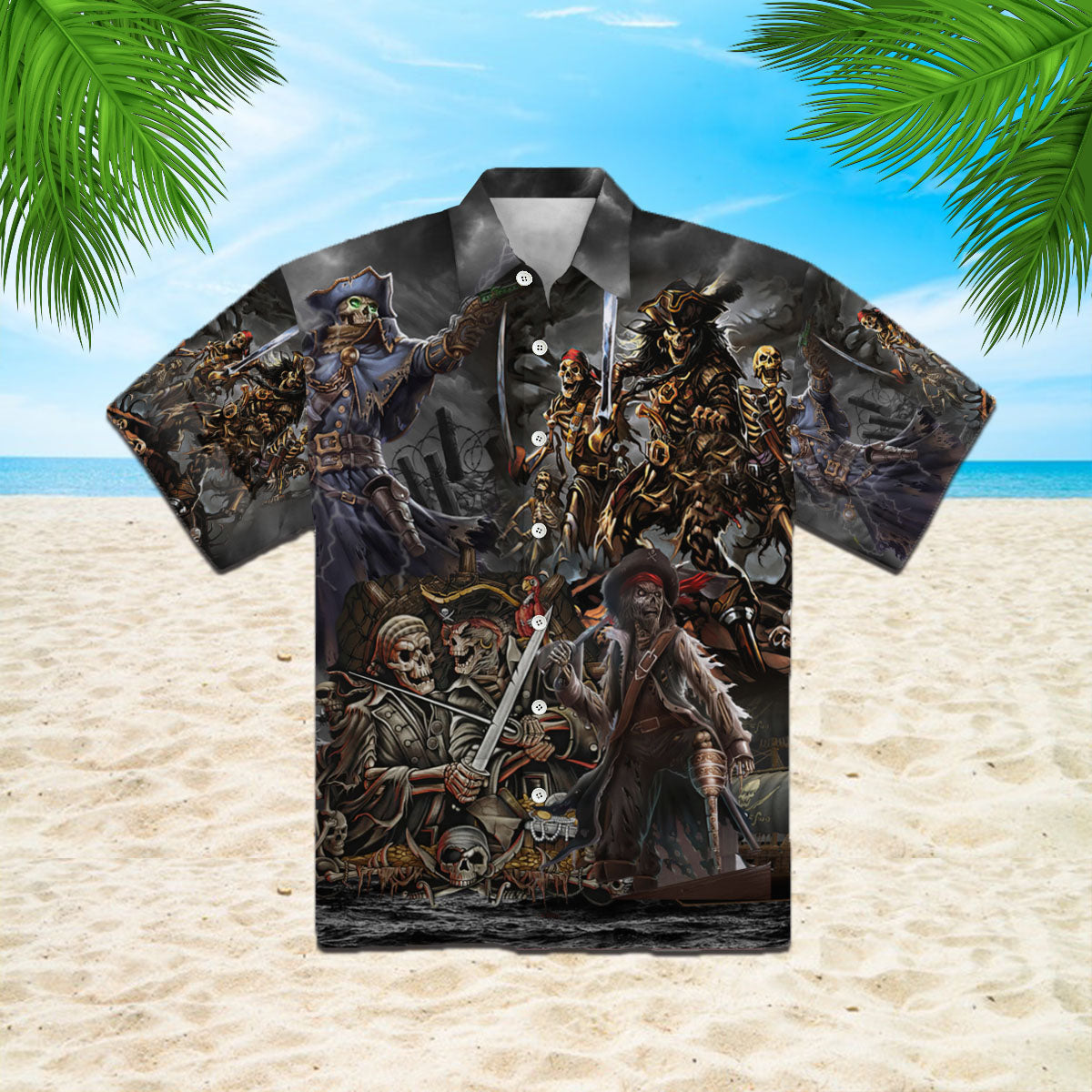 Amazing Pirate Skull Hawaii Shirt For Men Women Ha13641