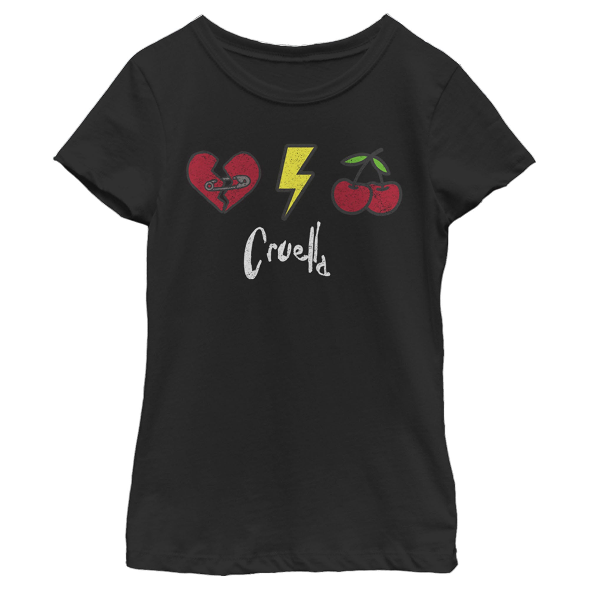 Cruella Girl’S Patches Logo  T-Shirt