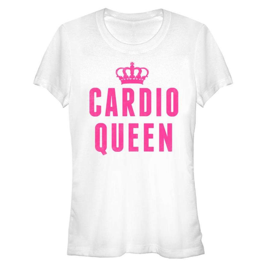 CHIN UP Junior’s Cardio Queen  T Shirt White