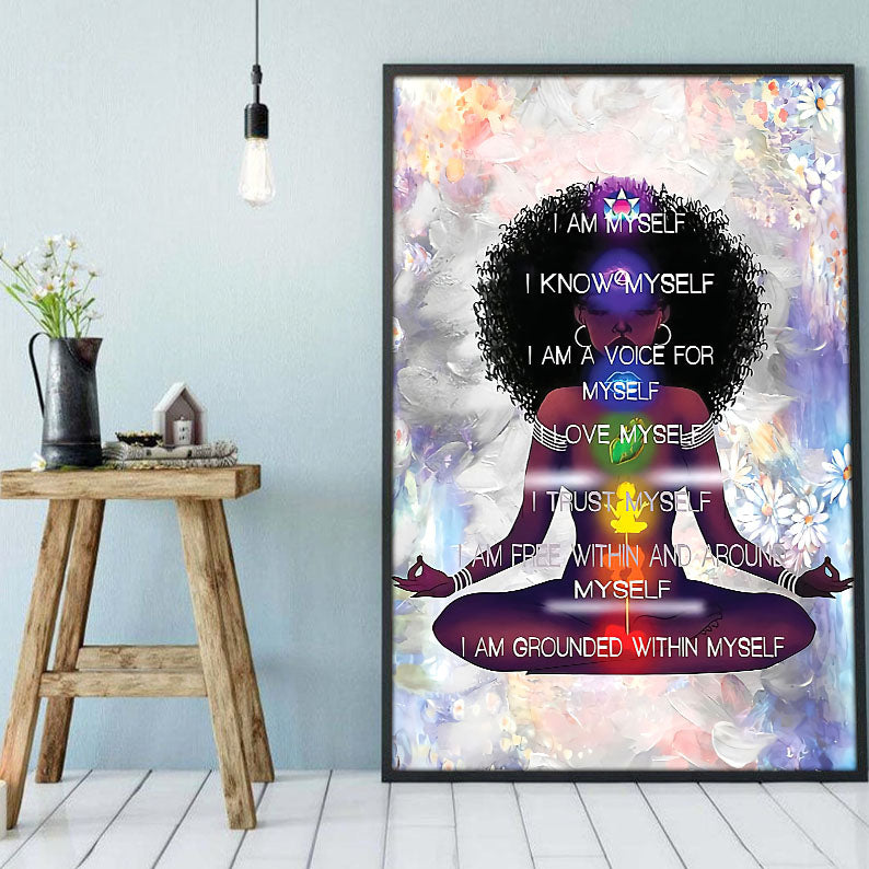 Black African American Canvas Art Cool African American Poster Art Prints Black Women Black King Pretty Canvas Room Decor