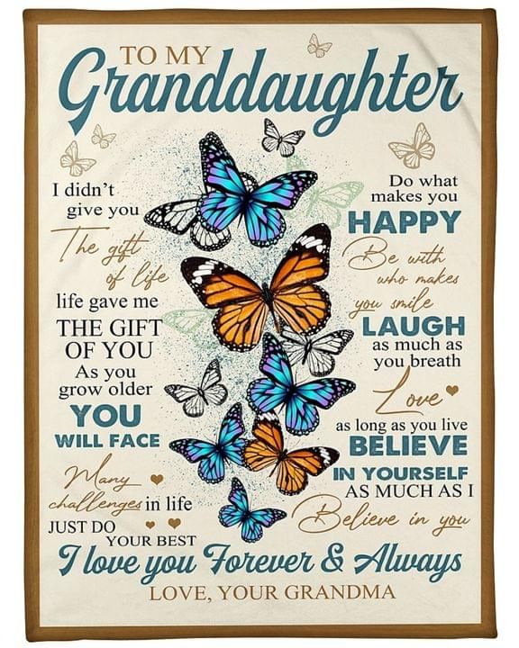 To my granddaughter i love you forever & always love your grandma ...