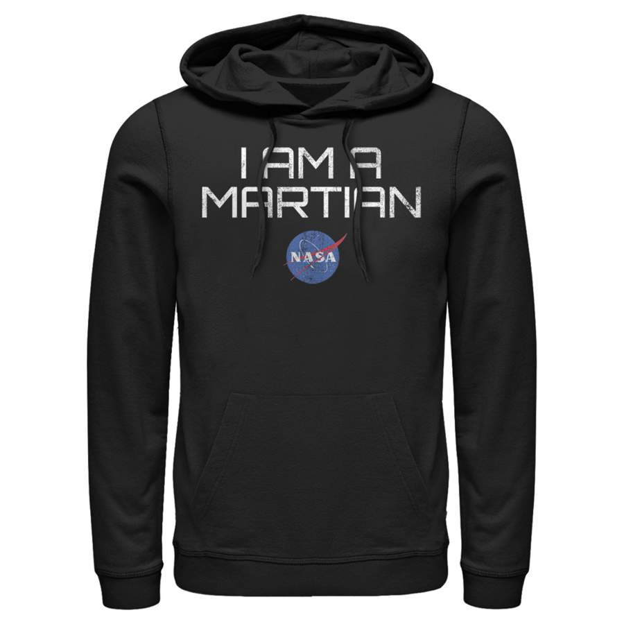 NASA Men’s I Am A Martian With Logo  Lightweight Hoodie