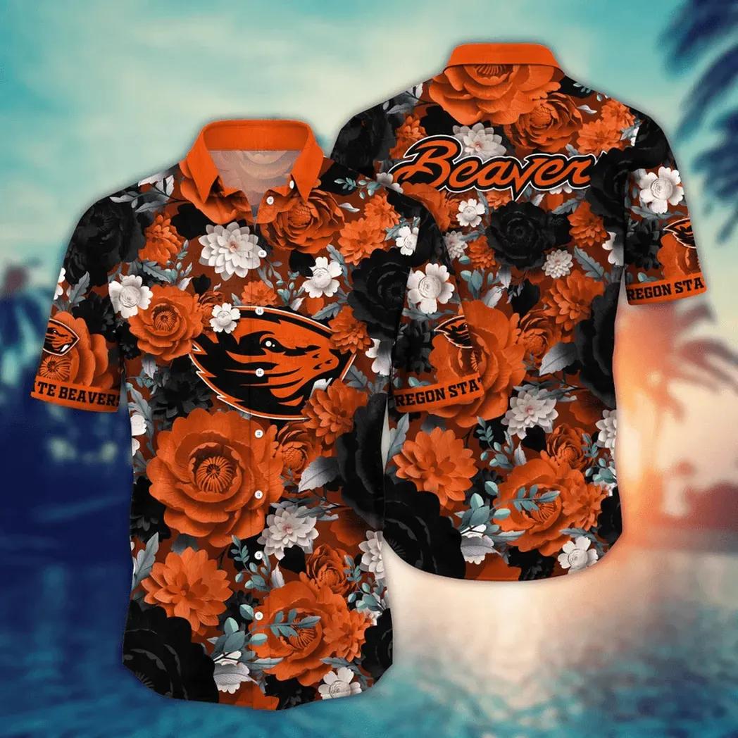 Oregon State Beavers Ncaa Flower Aloha Hawaiian Shirt 5, Ncaa Hawaiian Shirt