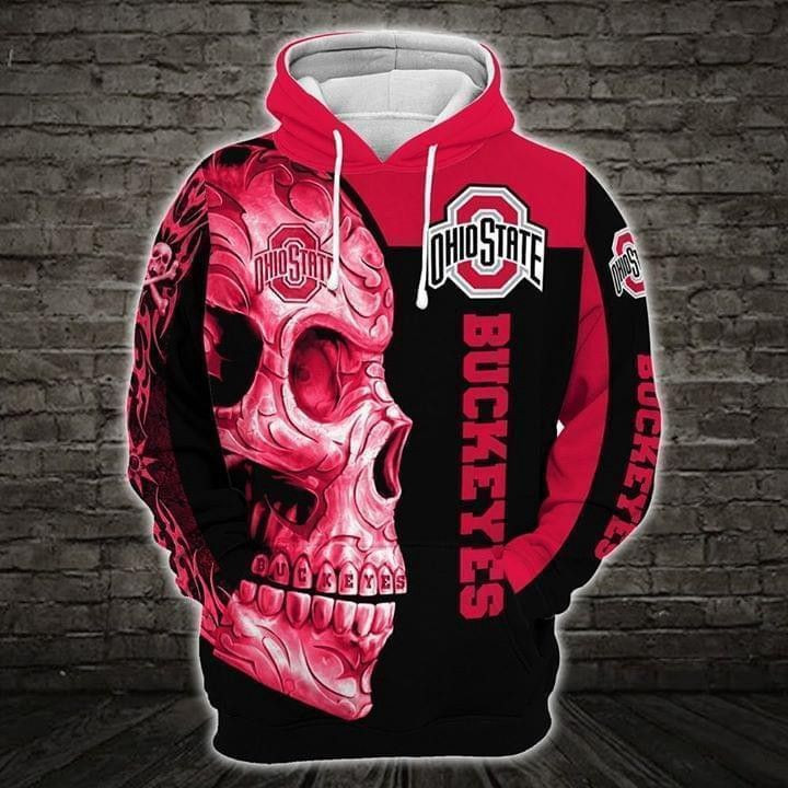 Ohio State Buckeyes Skull Hoodie & Zip Hoodie