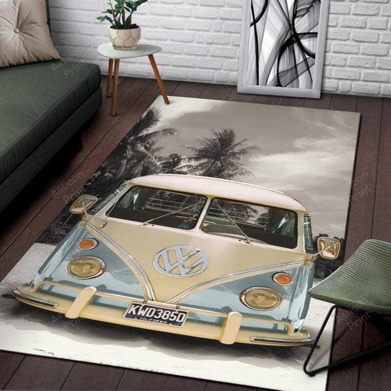 Campervan Area Rug Carpet Vintage Home Decor Gift Idea Volkswagen Camper Van 5