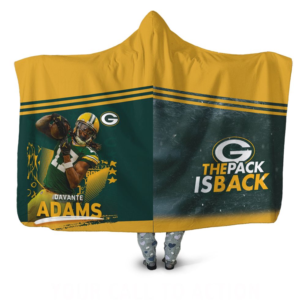 Green bay packers nfc noth division champions davante adams the pack is back Hooded Blanket