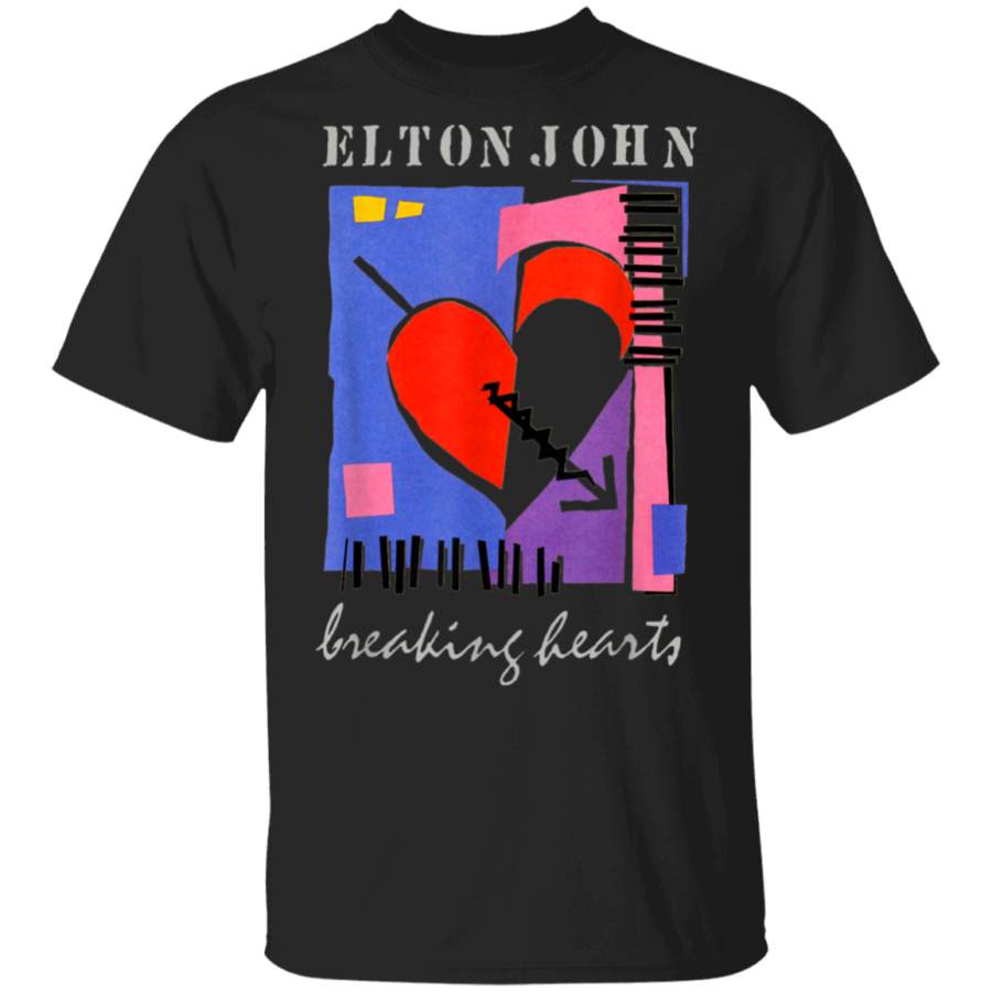 Elton John Official Retro Breaking Hearts TShirt