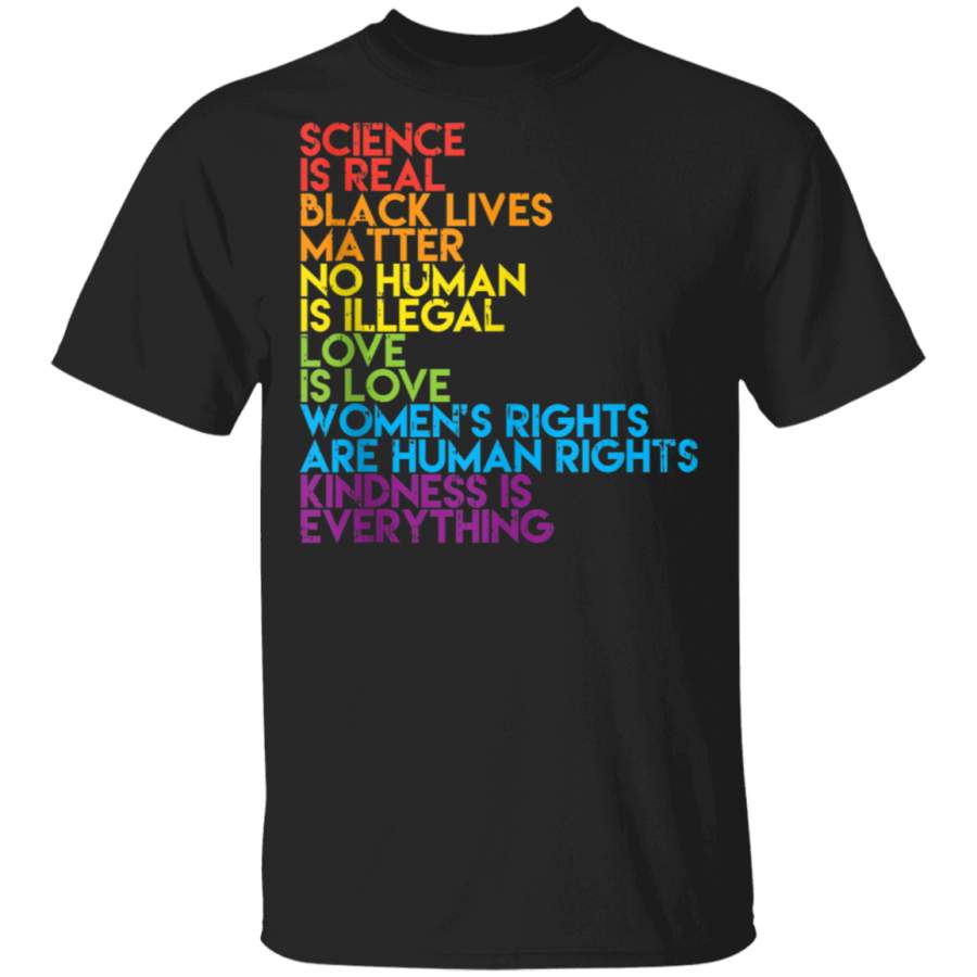 Science Is Real Black Lives Matter Rainbow LGBT Pride Gift Tank Top