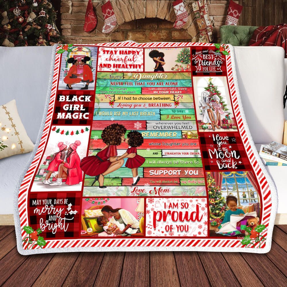 To My Daughter. My Black Girl Christmas Sofa Throw Blanket