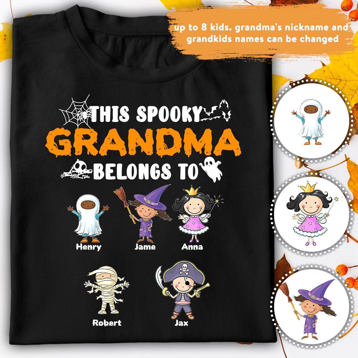 Spooky Grandma Mom Belongs To Halloween Personalized Shirt