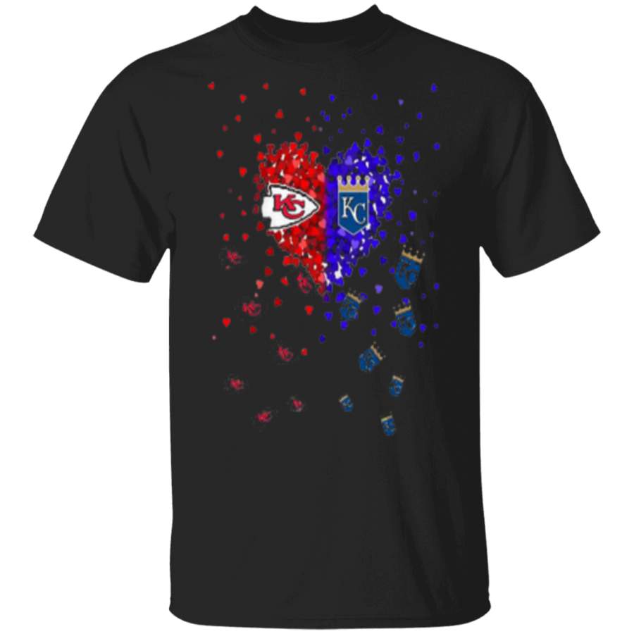 Kansas City Chiefs and Kansas City Royals Heart tiny heart shape Trending T-Shirt