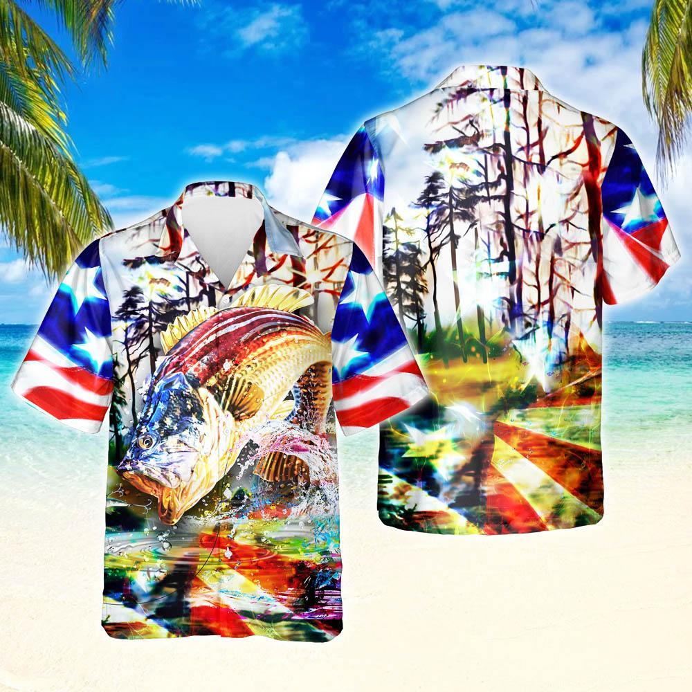 Fishing American Patriot Aloha Hawaii Shirts For Men Women Ha48137