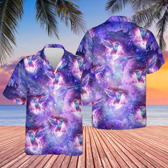 Galaxy Hummingbird Shirt Hawaiian Qdh Ha33216