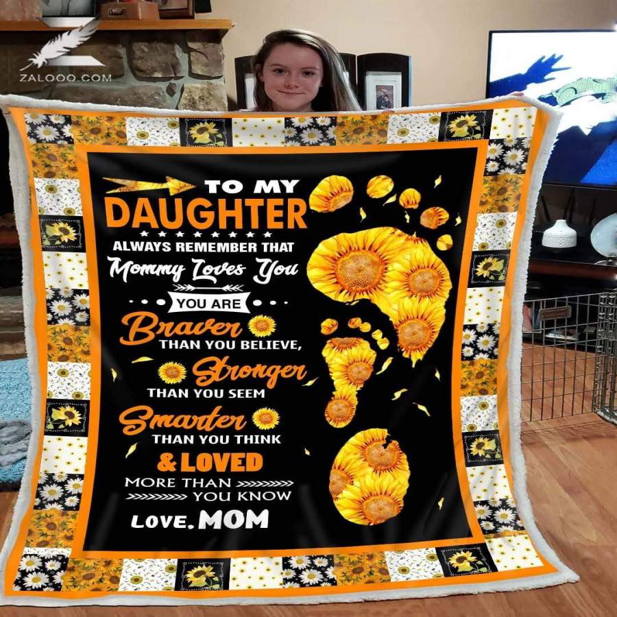 Mom Gift For Daughter Mommy Loves You Blanket