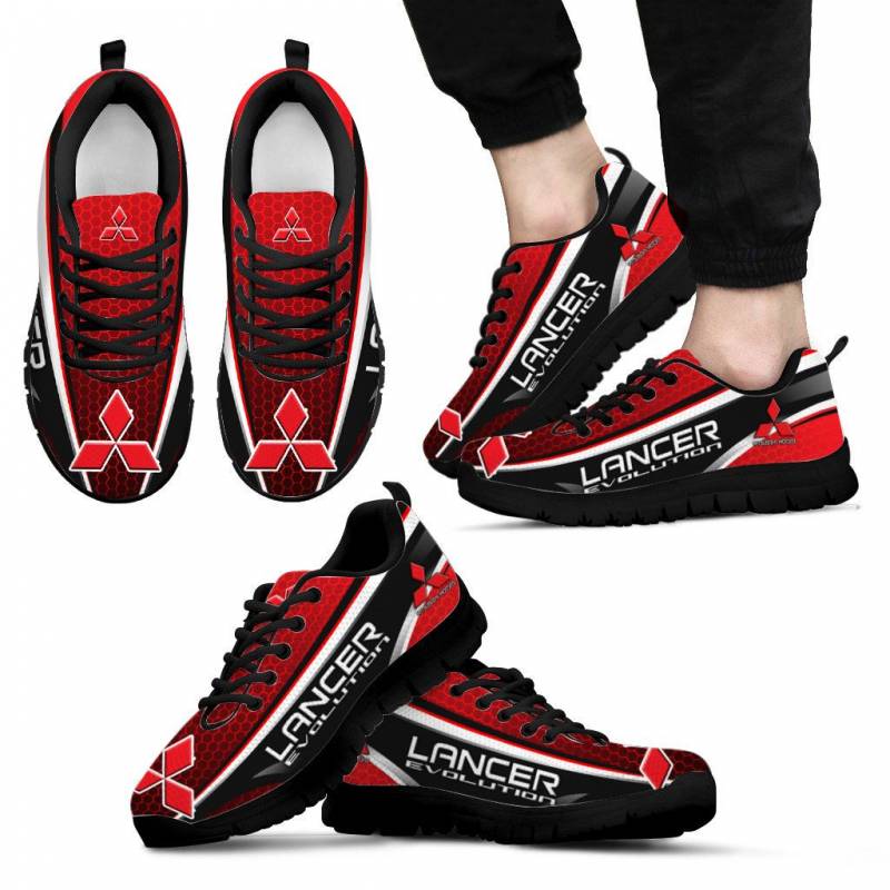 3D Printed Mitsubishi Lancer Evolution LPH Sneakers Ver 3 For Men & Women (Red)