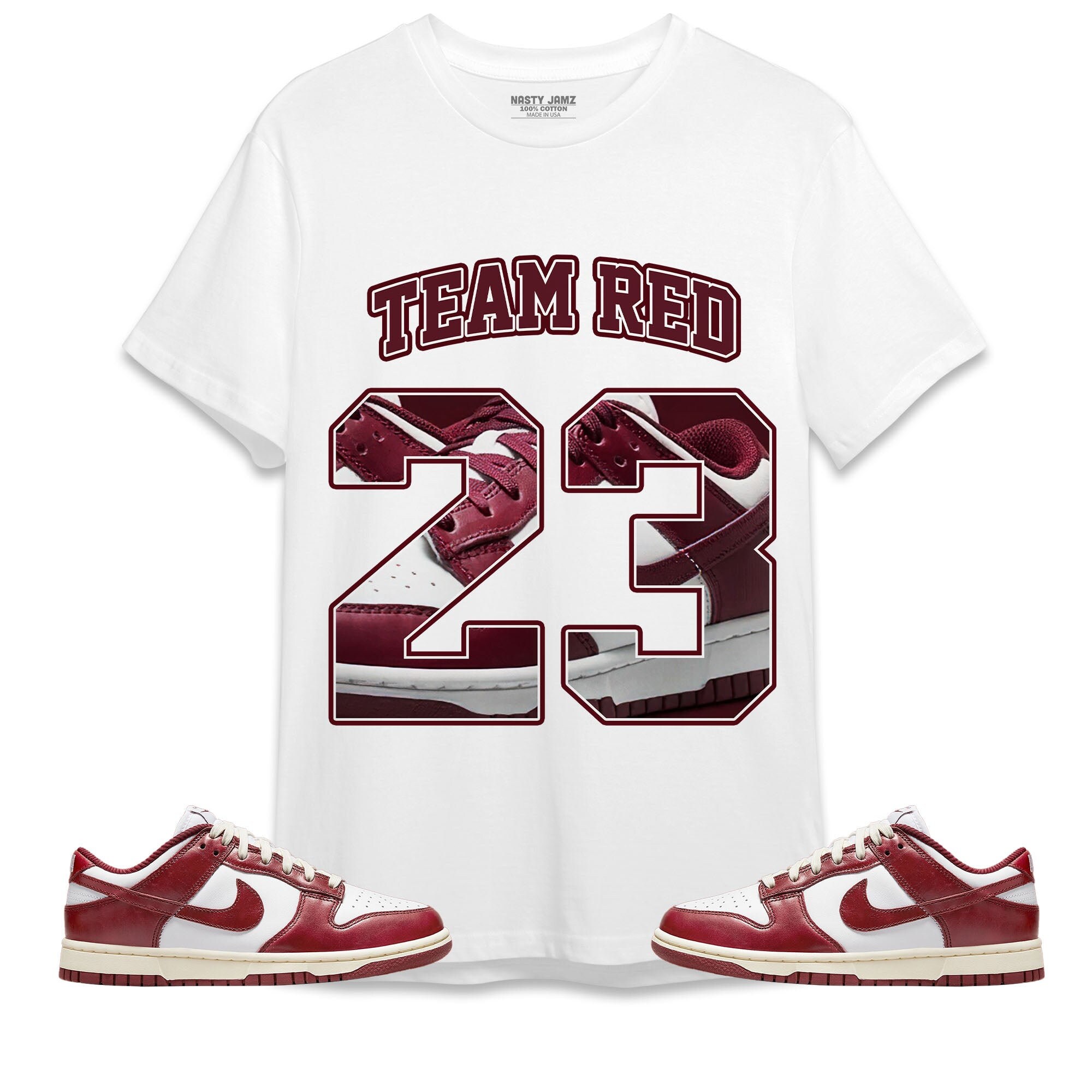 Number 23 CMDunk Name Unisex Shirt Match Dunk Low Team Red