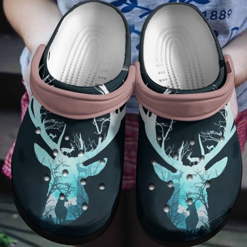 Deer In Deer Shoes – Deer Art Shoes Crocbland Clog Gifts